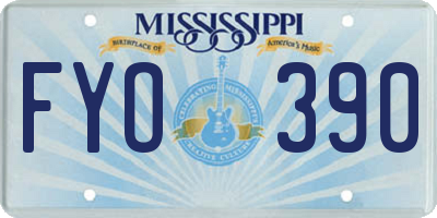MS license plate FYO390