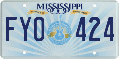 MS license plate FYO424