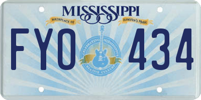 MS license plate FYO434