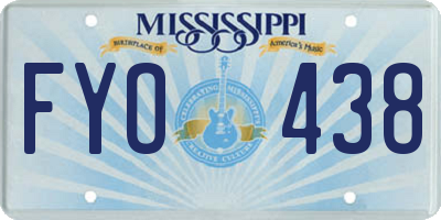 MS license plate FYO438