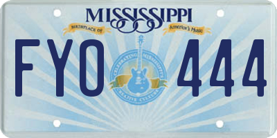 MS license plate FYO444