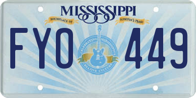 MS license plate FYO449