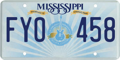MS license plate FYO458