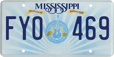 MS license plate FYO469