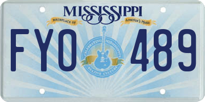 MS license plate FYO489