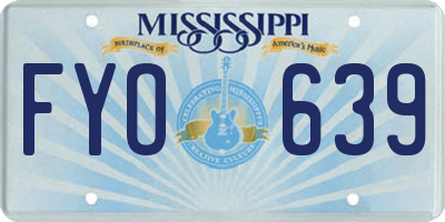 MS license plate FYO639