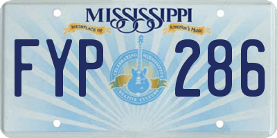 MS license plate FYP286