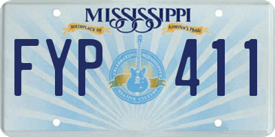 MS license plate FYP411