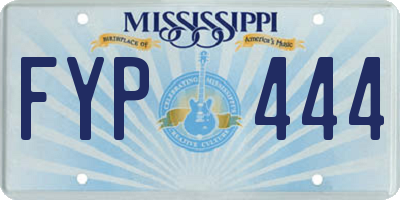 MS license plate FYP444