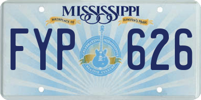 MS license plate FYP626