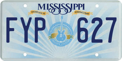 MS license plate FYP627