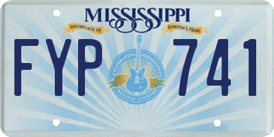 MS license plate FYP741
