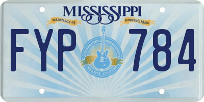 MS license plate FYP784