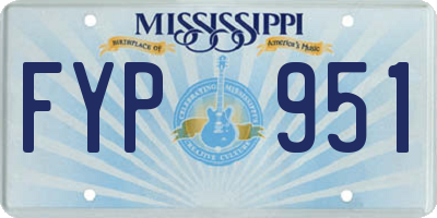 MS license plate FYP951