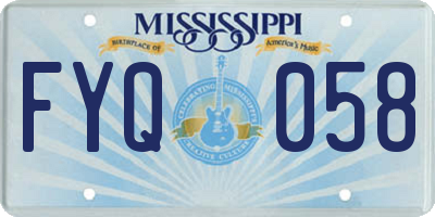 MS license plate FYQ058