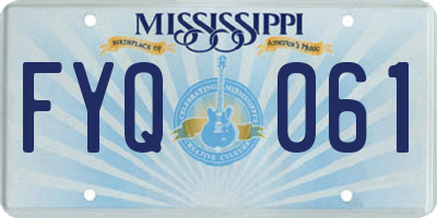 MS license plate FYQ061