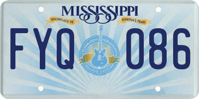 MS license plate FYQ086