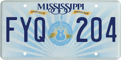 MS license plate FYQ204