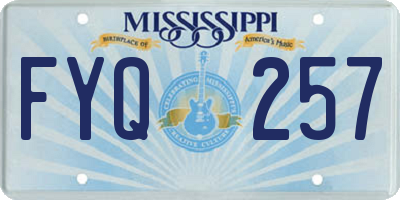 MS license plate FYQ257