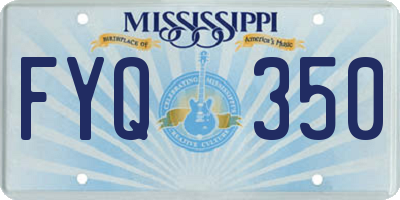 MS license plate FYQ350