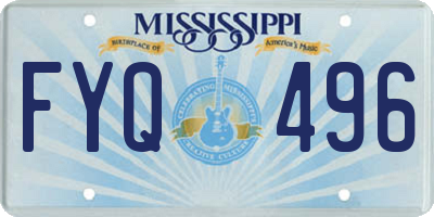 MS license plate FYQ496
