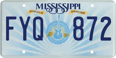MS license plate FYQ872