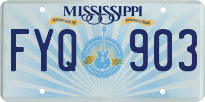 MS license plate FYQ903