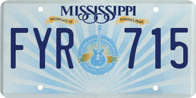 MS license plate FYR715