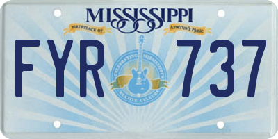 MS license plate FYR737