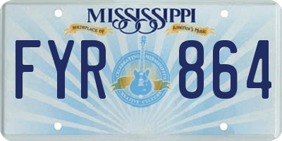 MS license plate FYR864