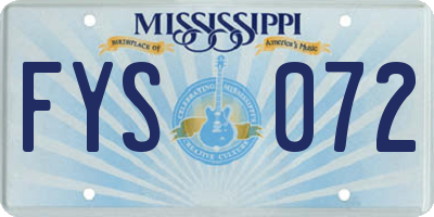 MS license plate FYS072