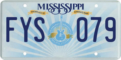MS license plate FYS079