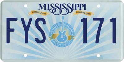 MS license plate FYS171