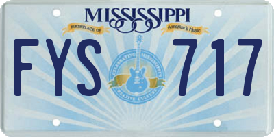 MS license plate FYS717