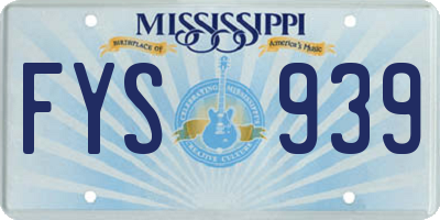 MS license plate FYS939
