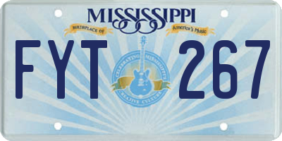 MS license plate FYT267