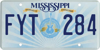 MS license plate FYT284