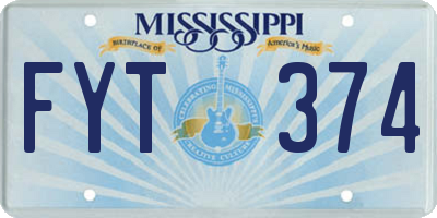 MS license plate FYT374