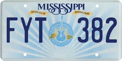 MS license plate FYT382