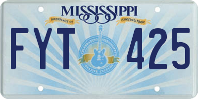 MS license plate FYT425
