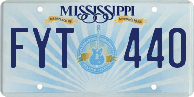 MS license plate FYT440