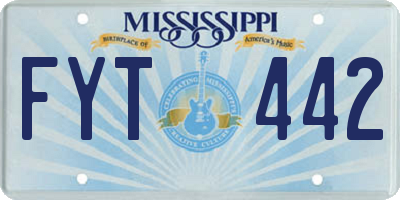 MS license plate FYT442