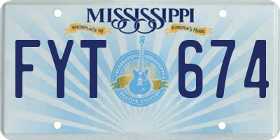 MS license plate FYT674