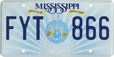 MS license plate FYT866