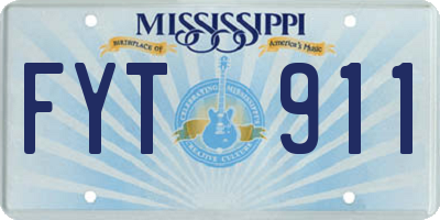 MS license plate FYT911