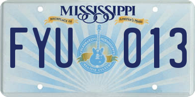 MS license plate FYU013