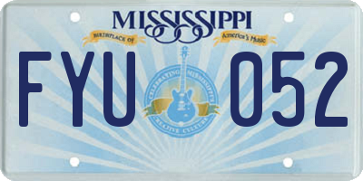 MS license plate FYU052