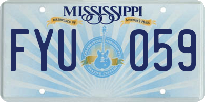 MS license plate FYU059