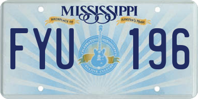 MS license plate FYU196