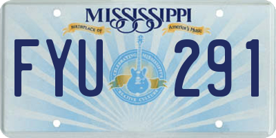 MS license plate FYU291